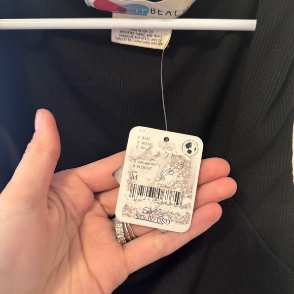 NWT Free People Daphne Set - TOP ONLY SIZE MEDIUM - BLACK - Picture 3 of 4